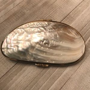 Vintage mother of pearl jewelry case